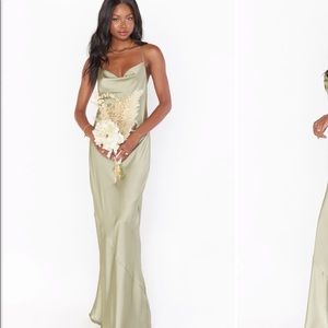 Show me your mumu Tuscany maxi dress moss green